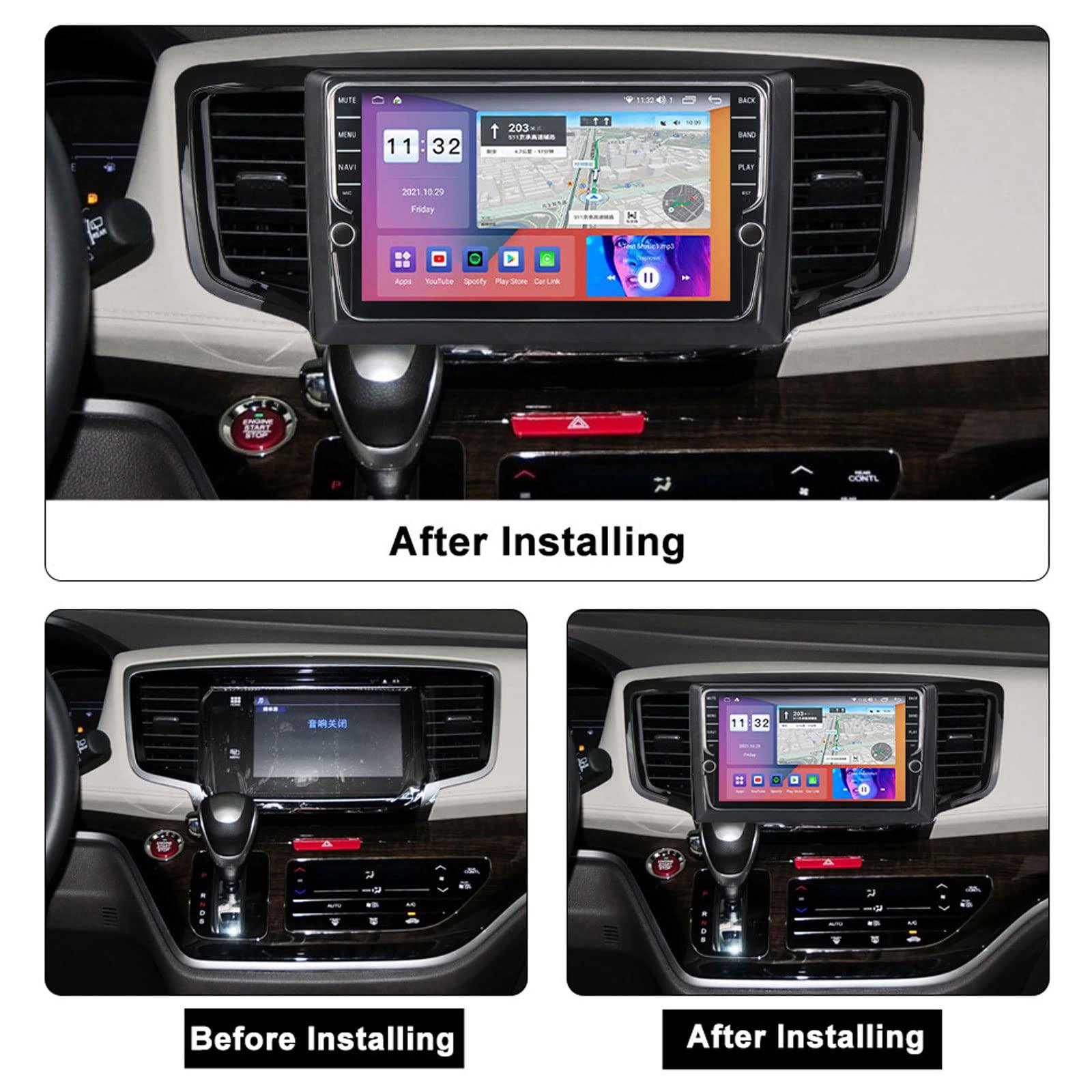 ZYLR ZYLR Double Din Car Stereo 9 Inch Touch Screen for Honda Odyssey 2015-2020 Support Steering Wheel Control/Carplay/Android Auto/DSP/RDS/FM Car Radio with Backup Camera and Adapter,K500s 4g+64g