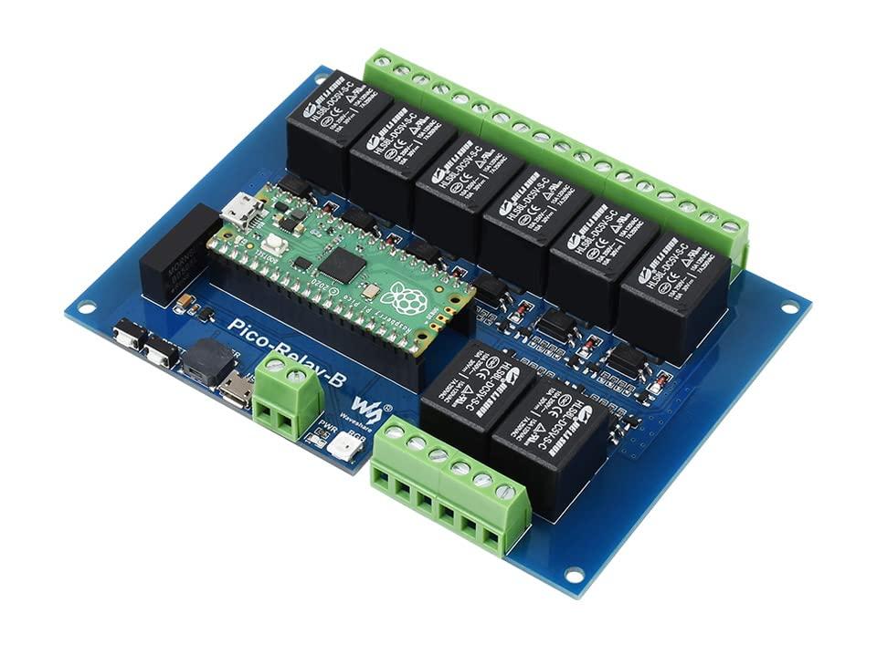 waveshare waveshare Industrial 8-Channel Relay Module for Raspberry Pi Pico/Raspberry Pi Pico W, Embedded Power Supply Isolation & Photocoupler Isolation, with ABS Protection Enclosure