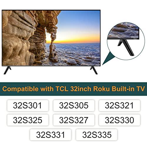 Yaotieci Yaotieci TV legs for TCL TV Stand legs, for Roku TV Stand Legs for TCL 32 inch 32S330 32S327 32S325 32S321 32S305 32S301, TV feet Stand Base for TCL with Screws, Easy to Install