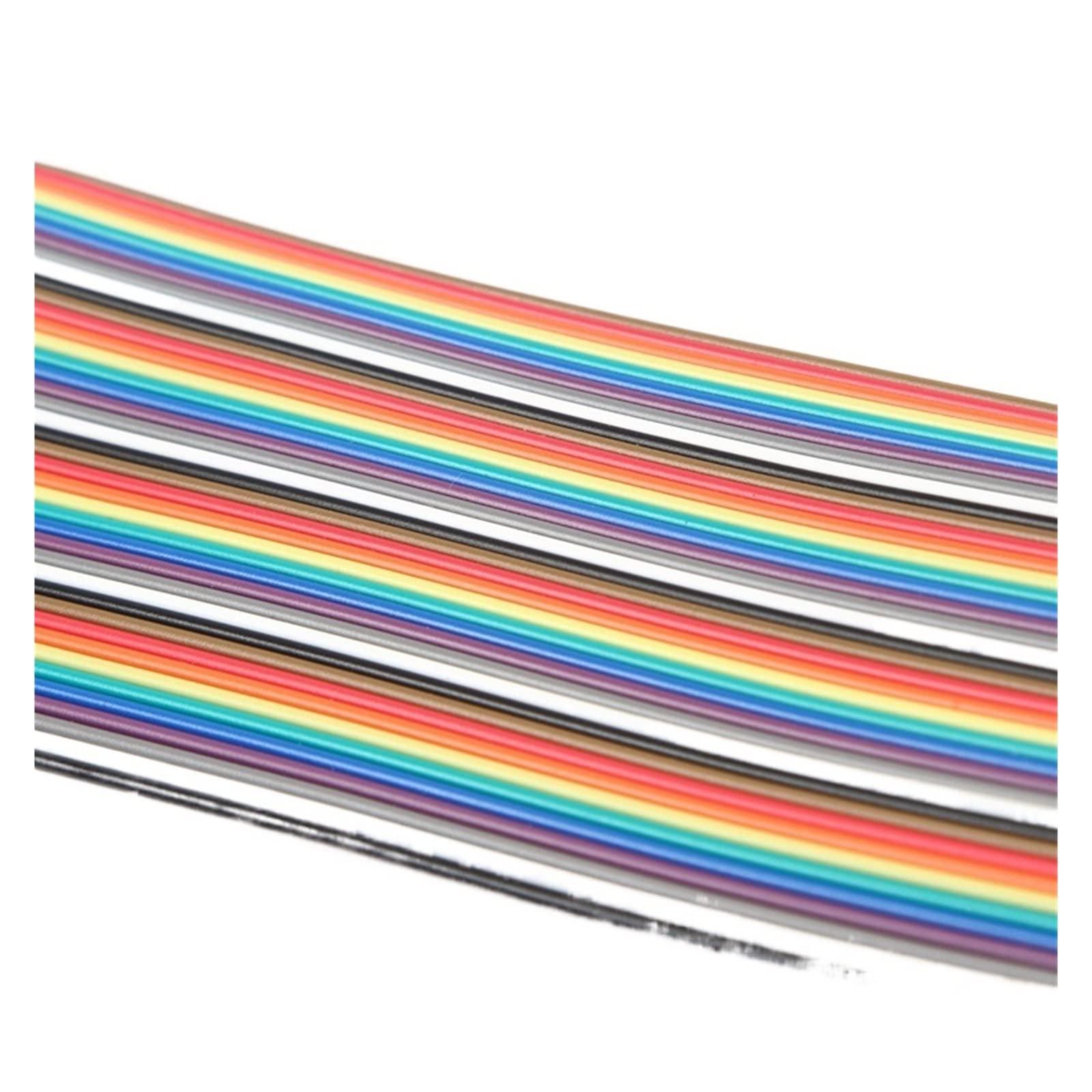 Buxns Buxns 1PCS/LOT YT2041B Du-pont Line 40P Flexible Flat Cable Rainbow Cable 2.54 Mm Pitch Wiring Harness Female to Female Length 20CM