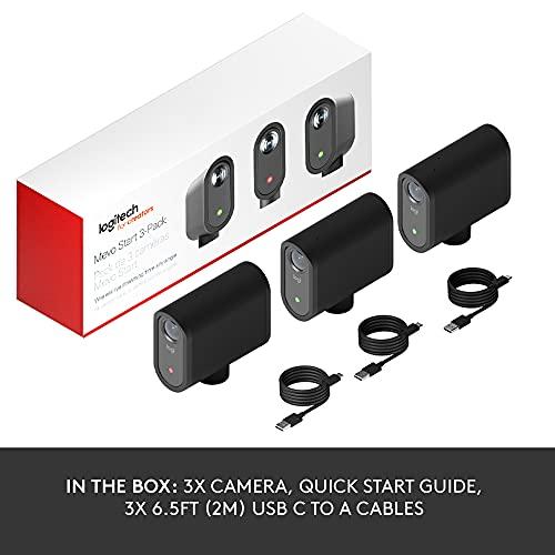 Logitech for Creators Logitech for Creators Mevo Start 3-Pack Wireless Live Streaming Cameras, for Multi-Camera HD Video,App Control and Stream via Smartphone or Wi-Fi