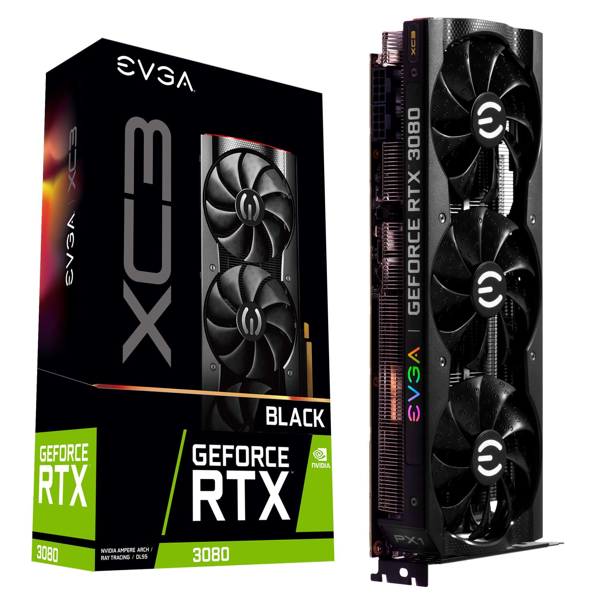EVGA EVGA 10G-P5-3881-KR GeForce RTX 3080 XC3 BLACK GAMING, 10GB GDDR6X, iCX3 Cooling, ARGB LED
