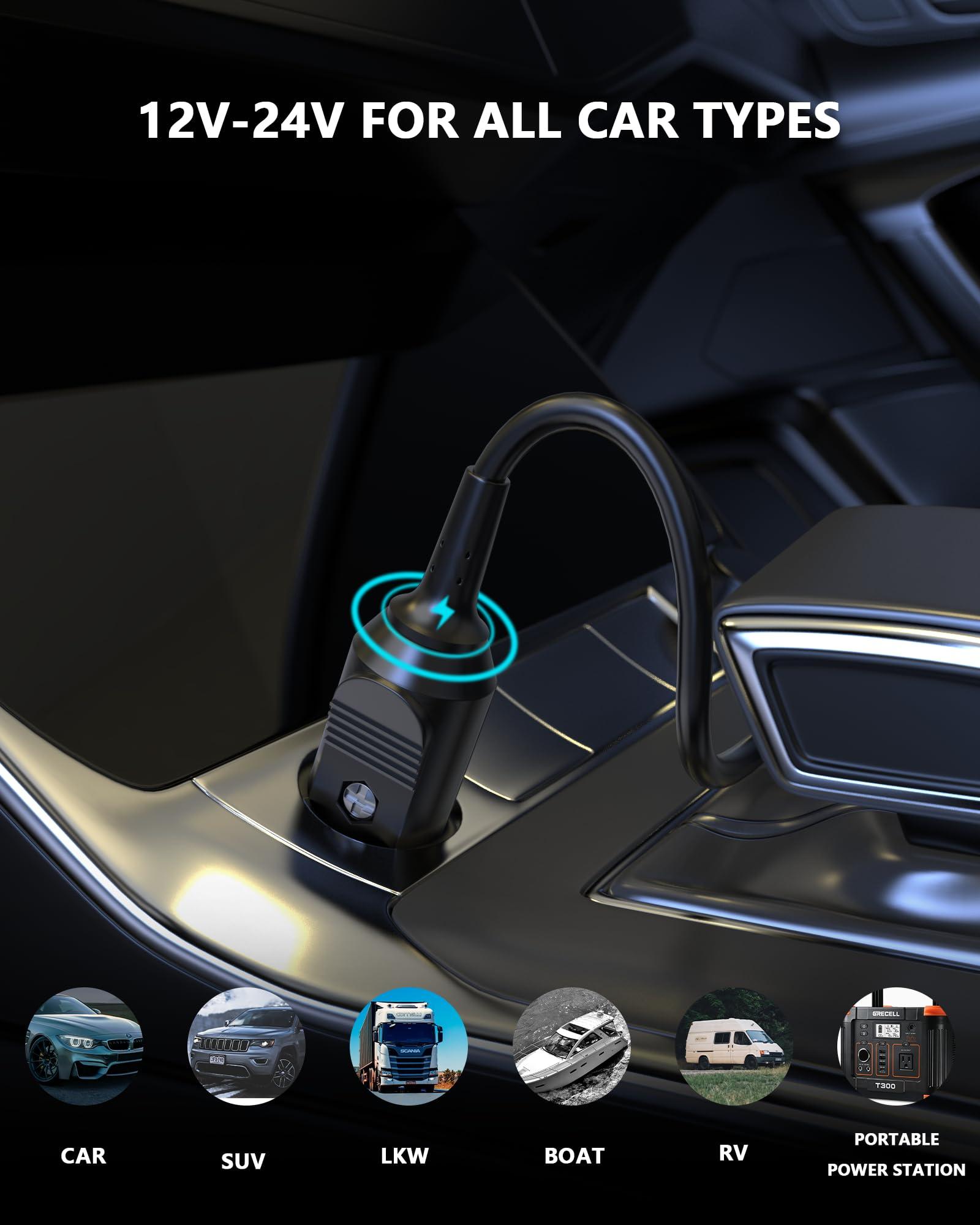 Nivjuky 100W 90W 65W USB C Car Charger for Dell Latitude 5420 5520 5510 7420 7410 7400 Chromebook 3100 XPS 12 13 15 9250 9350 9500 9530 Precision 5550 5750 3540 3541 3550 Laptop Car Power Cord