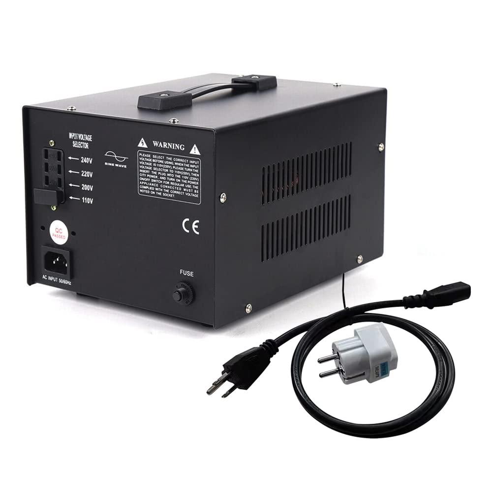 CNCEST 3000W Voltage Transformer Converter, Step Up/Down AC 110/220 V Heavy Duty Power Converter with DC 5V USB Port