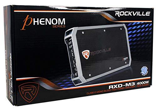 Rockville Rockville RXD-M3 4000 Watt/2000W RMSMono Car Amplifier+100% CopperAmp Wire Kit