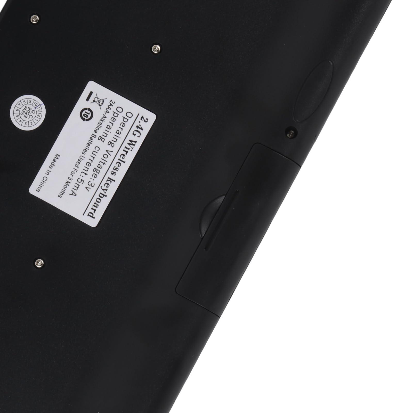 FOSA Keyboard Mouse Combo, Waterproof Keyboard and Mouse Set with LED Indicator for PC Laptop, Quiet and Ergonomic (black)