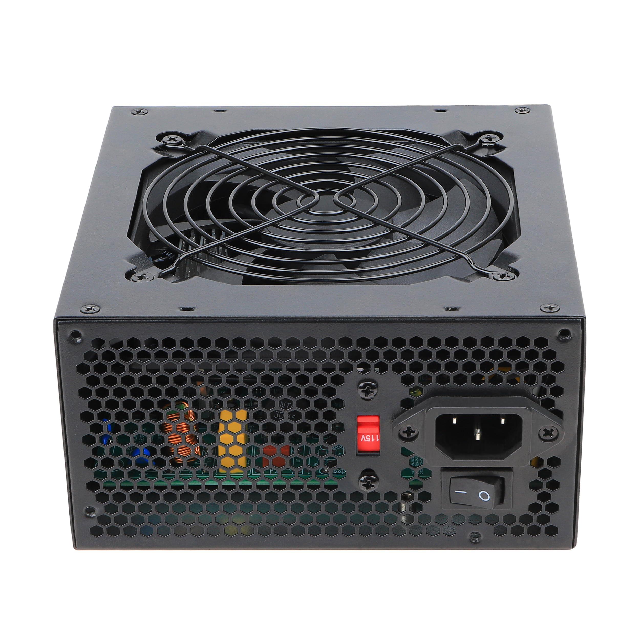 KYLINTEC 700W Gaming PC PSU, 12V Power Supply for PC Computers with 120 mm Silent Fan, Non-Modular PSU
