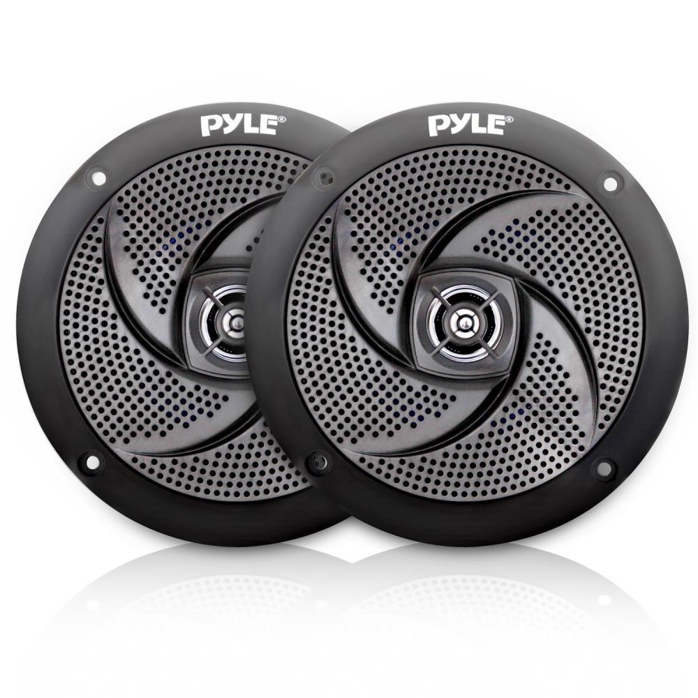 Pyle Pyle 4 Inch Dual Marine Speakers - Waterproof and Weather Resistant Outdoor Audio Stereo Sound & Marine Speakers - 5.25\" Inch Low Profile Slim Style Waterproof Wakeboard Tower
