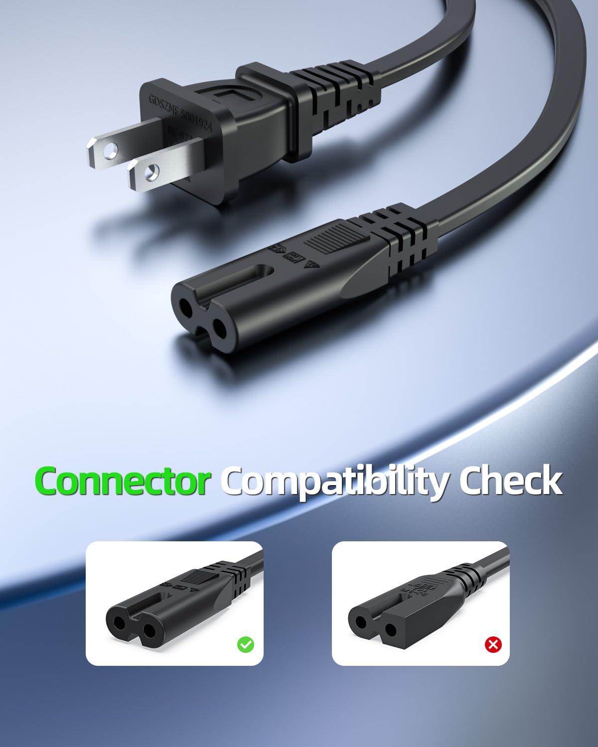 Dexpt 6FT Charger-Cord Replacement for JBL Partybox 310 Charger - 110 300 100 200 710 1000 Power-Cord On-The-Go Speaker Charging Cable 2 Prong