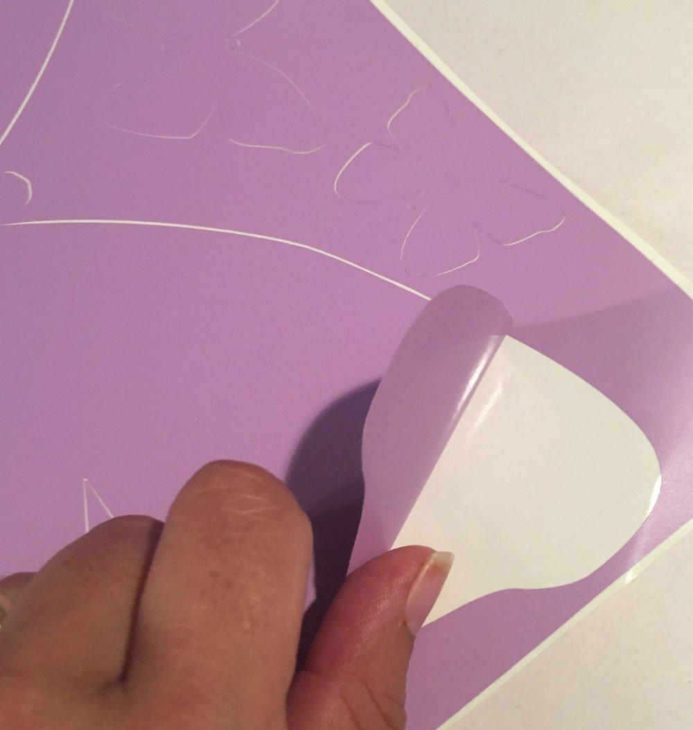 Create-A-Mural Butterfly Wall Decals Beautiful Girls Wall Stickers Wall Art Vinyl Stickers for Bedroom Kids Room Decor Nursery Toddler Teen Decorations Playroom Birthday (Lilac Purple)