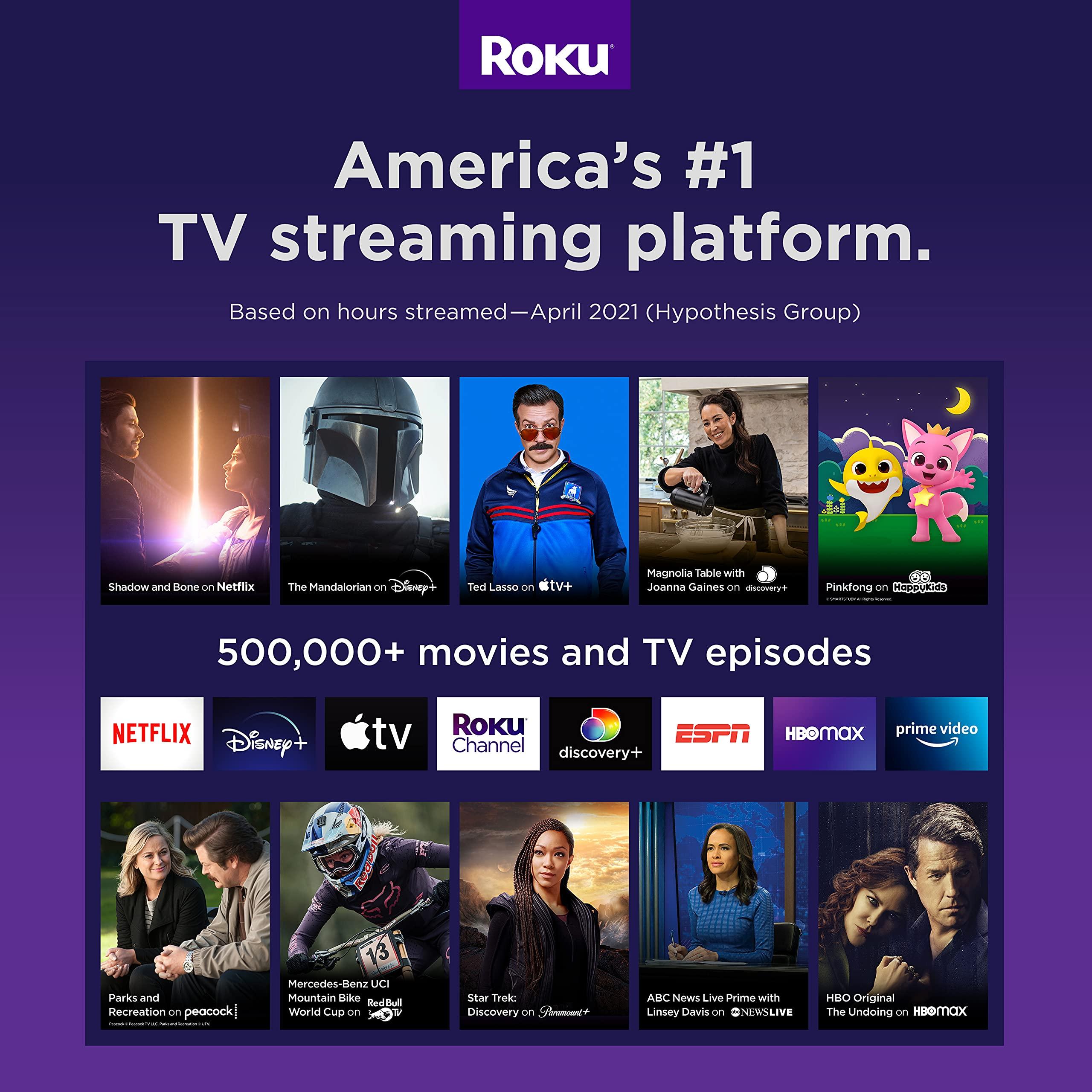Roku Roku Streaming Stick+ | HD/4K/HDR Streaming Device with Long-range Wireless and Roku Voice Remote with TV Controls