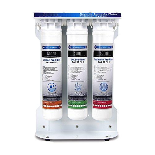 BOANN BOANN BNROSYS 5-Stage Reverse Osmosis Water Filter System with Quick-Twist Filters