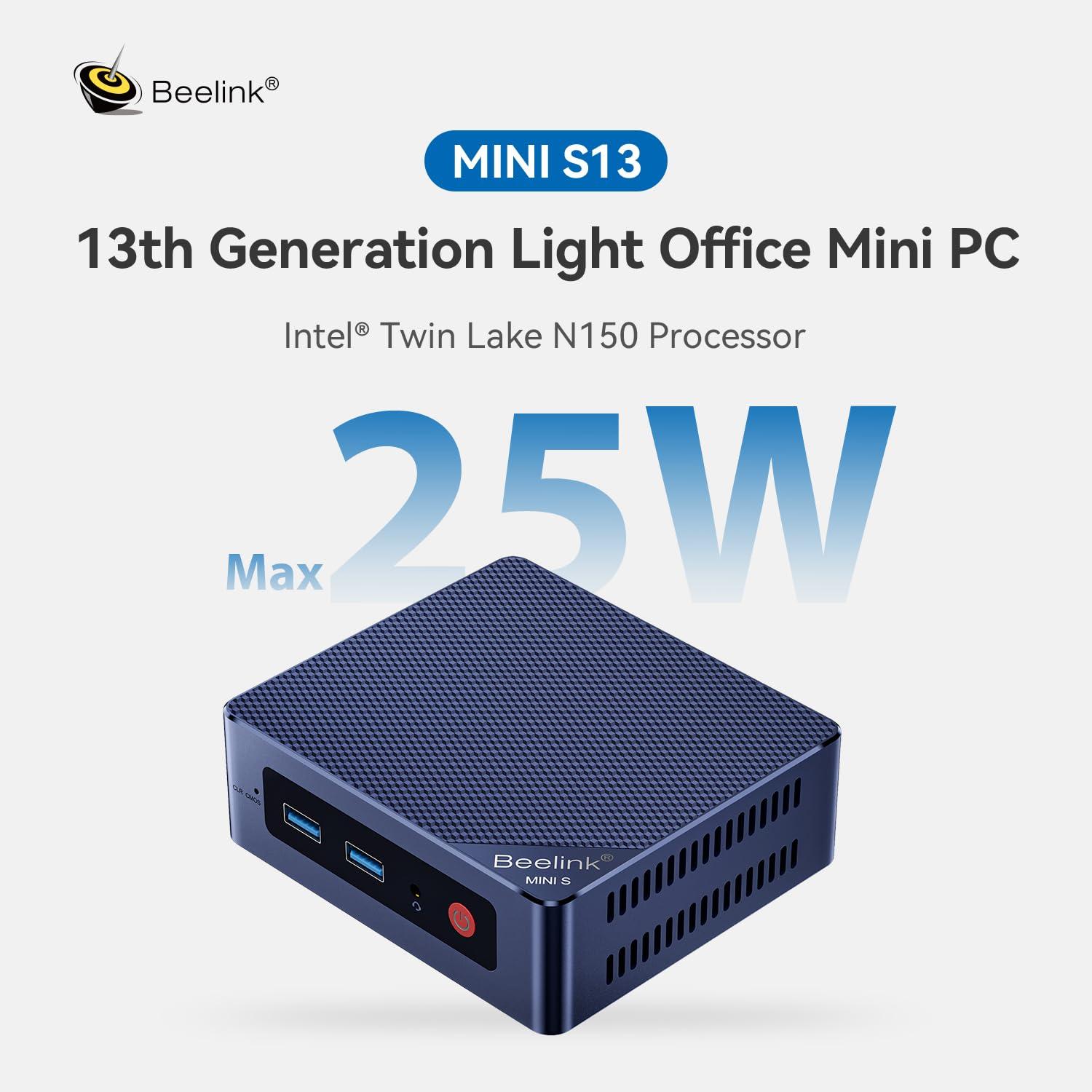 Beelink Beelink SEI8 Mini PC, Newest Intel 8th Gen 4 Cores i5-8259U(Up to 3.8GHz) 16GB DDR4 RAM 500GB NVMe SSD, 4K Dual HDMI Mini Computers WiFi 5, 4*USB3.0, BT5.0 Gigabit Ethernet, Auto Power On