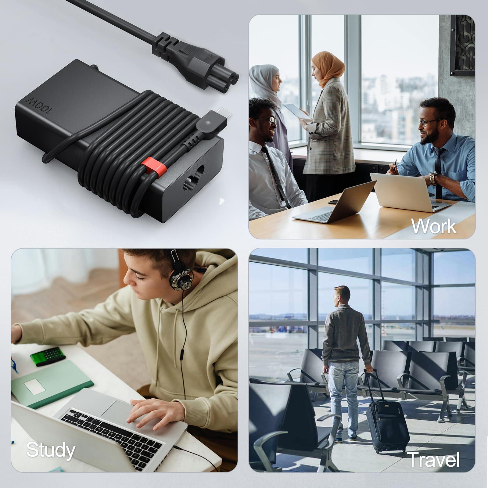 Dzytnsy 100W USB C Charger for Lenovo Yoga 9 9i 7 7i,ThinkBook 15 16,Yoga Slim 7 Pro,ldeapad 5Pro16,ADL100YLC3A,ADL100YDC3A,SA11D52396,GX21J75543,5A11J62105,ThinkBook,Yoga,IdeaPad Type C Laptop Power Supply