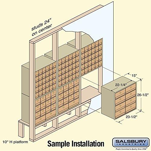 Salsbury Industries Salsbury Industries 2108RL Americana Mailbox, 8 Doors, Rear Loading, Aluminum