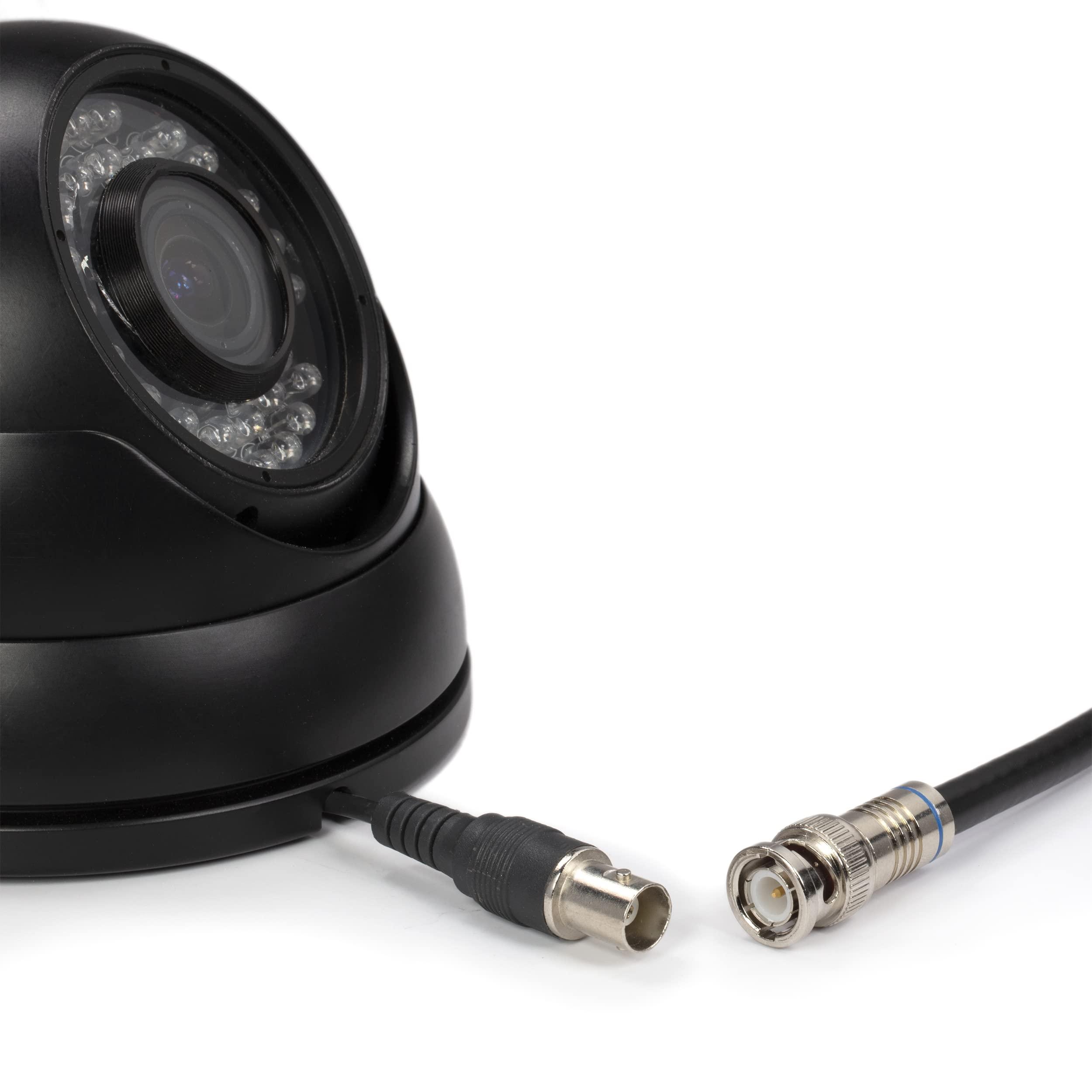 THE CIMPLE CO BNC Cable, Made in The USA, Black RG6 HD-SDI and SDI Cable (with Two Male BNC Connections) - 75 Ohm, Professional Grade, Low Loss Cable - 35 feet (35\')