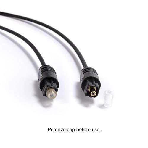 THE CIMPLE CO THE CIMPLE CO Digital Optical Audio Cable - Premium Toslink Fiber Optic Audio Cables with Gold Plated Connectors - Ultra Thin Jacket, Micro Cable - Extra Flexible, Long Life Jacket - 12 Feet