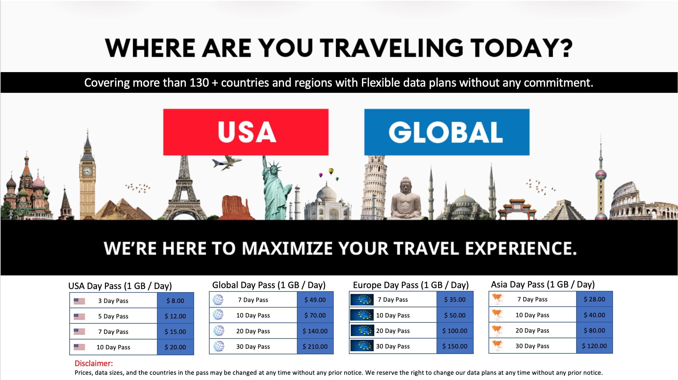 MIGHTYWIFI Travel Global WiFi Hotspot Portable Internet Router,Lowest Price for US Europe Asia Japan Korea Singapore China HK Int\'l Mobile Wireless Device No SIM Card (5GB US or 1GB Global*)