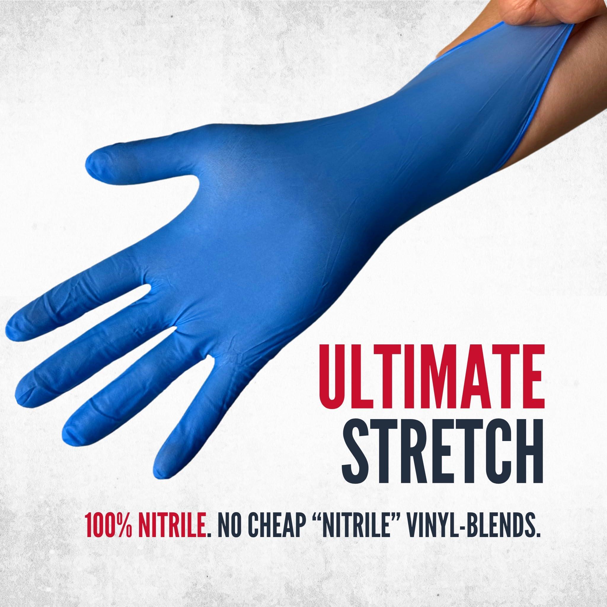 Cestus Cestus 5 Mil Nitrile Gloves Medium, Case of 1000, Disposable Latex Free, Mechanic Gloves, Cleaning Gloves Guantes Desechables (Box of 100, Medium)