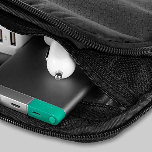 UT Wire UT Wire Pocket Travel Organizer Case with Zipper for Charger, Cable, Power Bank, Flash Memory Accessories Holder in Black 1-Pack