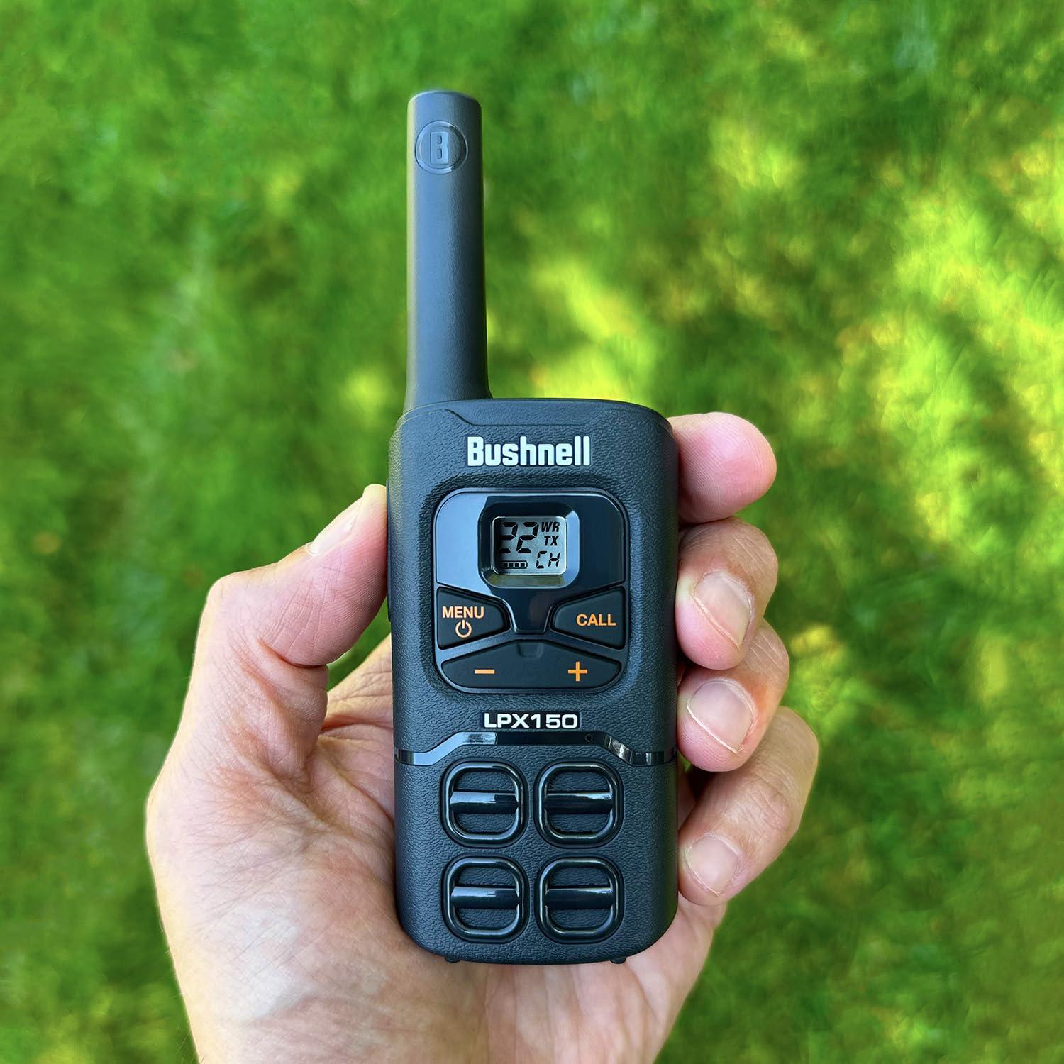 Bushnell Bushnell LPX150 Walkie Talkie Radio - Reliable Quality, Rugged Design, 0.5W Power for 20 Miles of Range, Two Way Radios Equipped for Wherever Life Takes You (2 Pack)