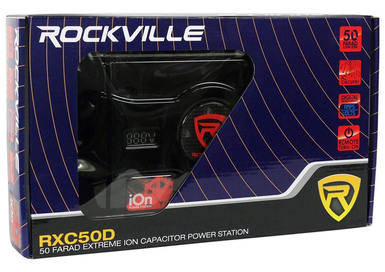 Rockville Rockville RXC50D v2 50 Farad 24V Car Audio Capacitor with Voltage+Amerage Meter