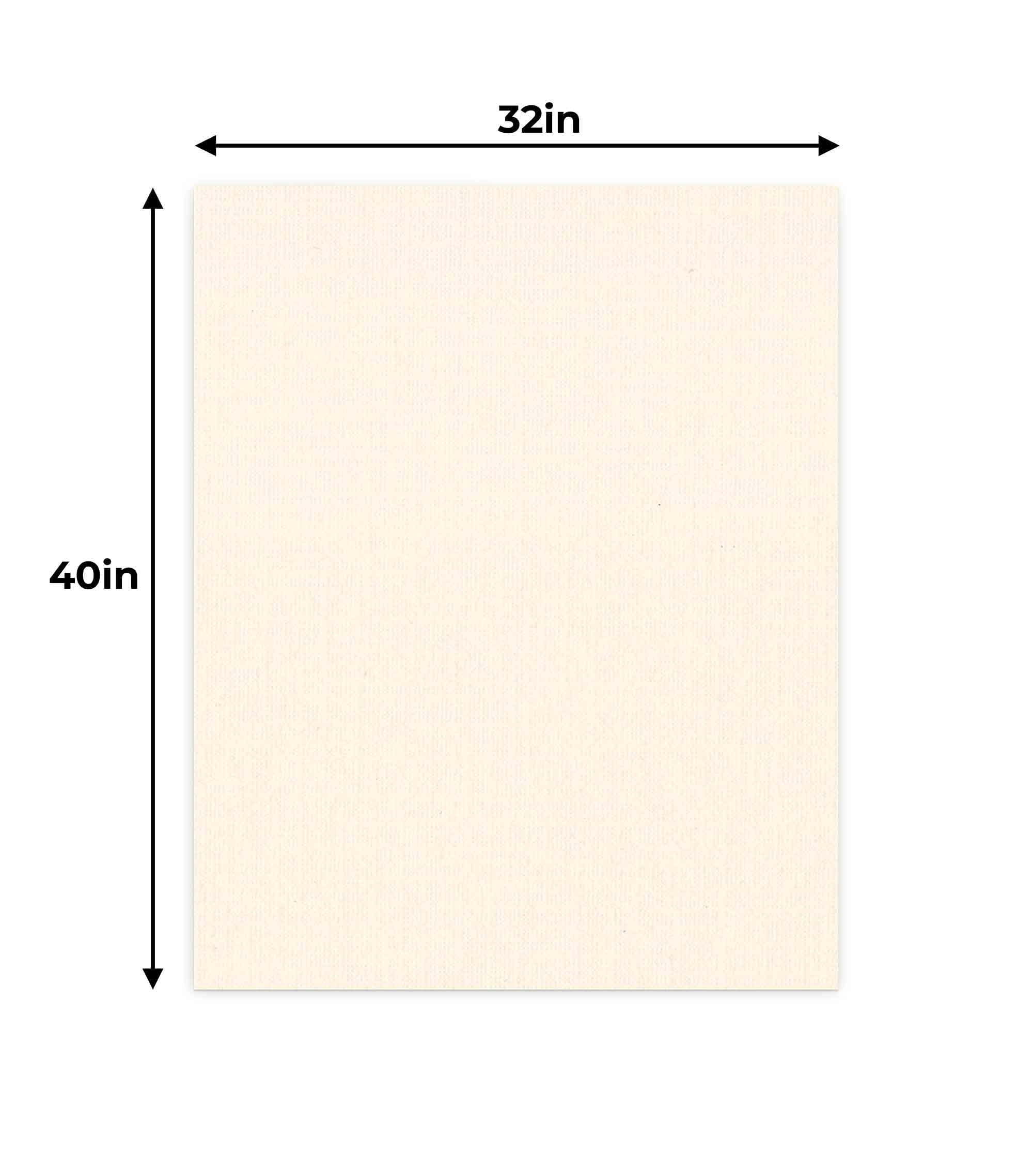 CountryArtHouse CountryArtHouse Textured Cream Acid Free 32x40 Backing Board - Uncut Photo Mat Board - 10 Sheets