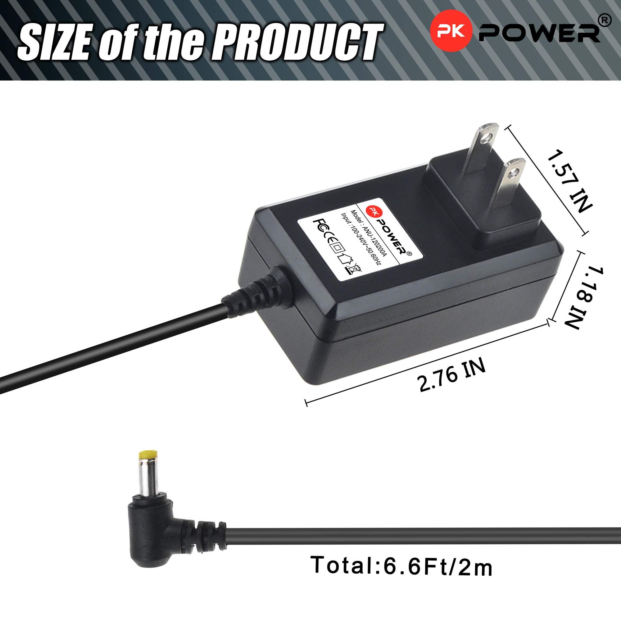 PKPOWER PKPOWER 12V Charger for Sylvania, Apeman, Craig, COOAU, Dynex, Impecca, Magnavox MPD720 Portable DVD Player Ac Adapter Power Supply