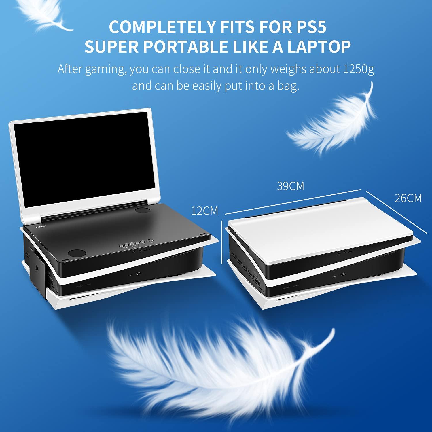 G-STORY G-STORY 15.6" Inch IPS 2K 120Hz Portable Monitor Gaming Display Integrated with PS5(not Included) 2560X1440 with 2 HDMI Ports,FreeSync,Built-in 2 of Multimedia Stereo Speaker,UL (2K&120Hz)