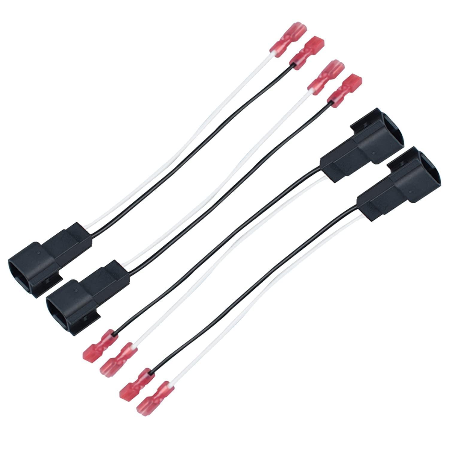 VKVXCLON 72-5600 Speaker Adapter Wiring Harness Replacement for Select Ford, Chevrolet, GMC, Mazda Lincoln, Mercury Car Front Rear Door Speaker Wire Harness4Pcs
