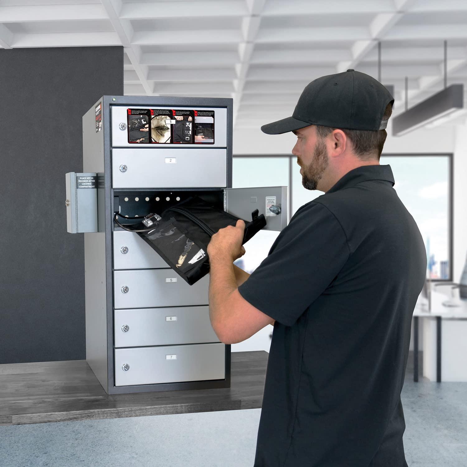 Mission Darkness Mission Darkness Non-Window Charge & Shield Faraday Bag for Phones // Includes USB Filter and Cable Set for Data Extraction and Charging Devices While Shielded from RF Signals Black