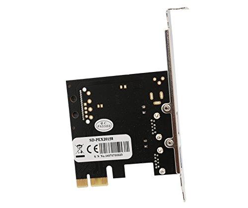 Syba Syba SD-PEX20158 PCI Express Card x1 with USB 3.0 Type A 2 Ports Super Speed and 15-Pin Power Connector Eltron Chipset