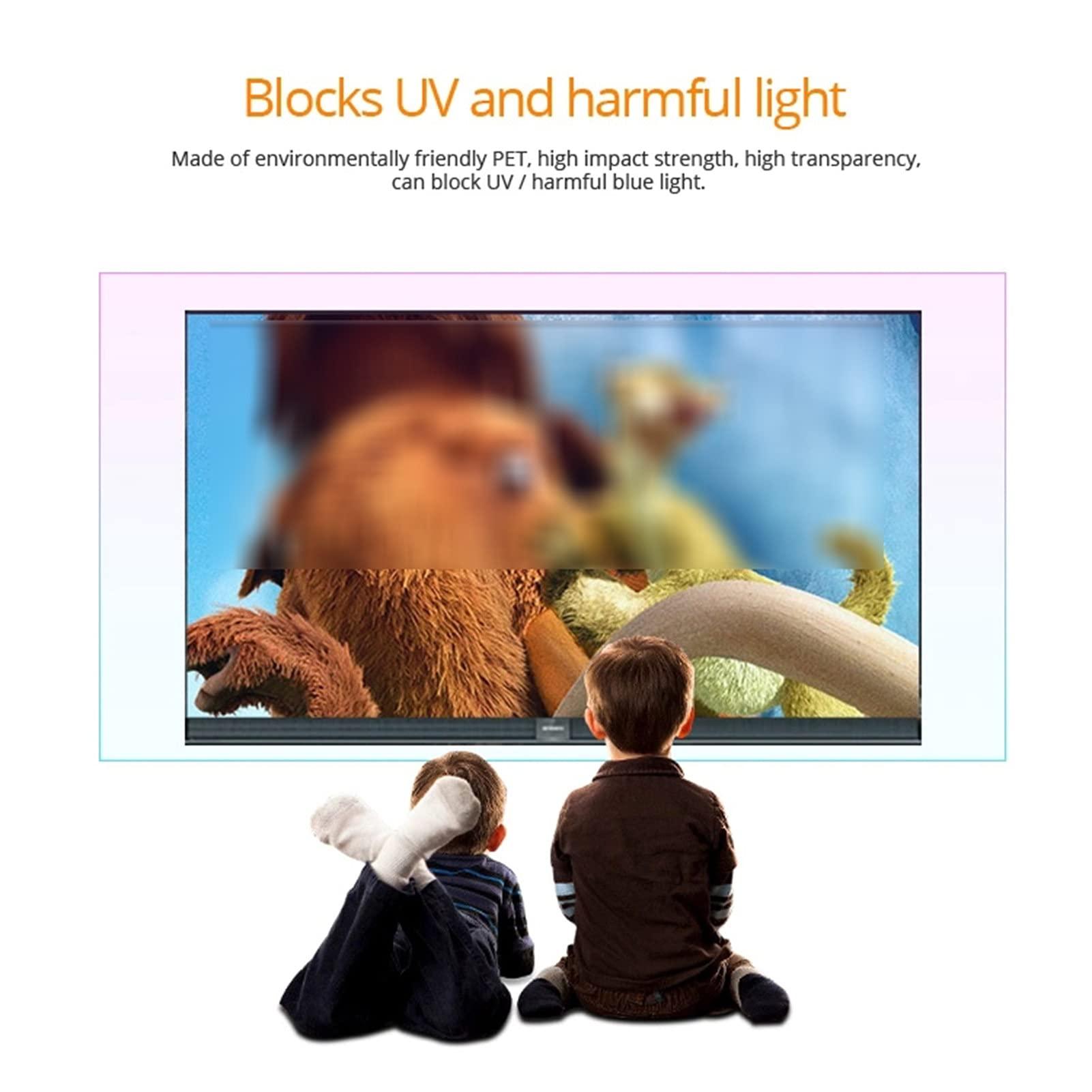 GFSD GFSD Anti Glare Film TV Screen Protector, Anti Blue Light/Guard Against Radiation, Relieve Eye Strain Sleep Betterfor All Brand TV Size (Color : HD Version, Size : 48 inch 1056596mm)