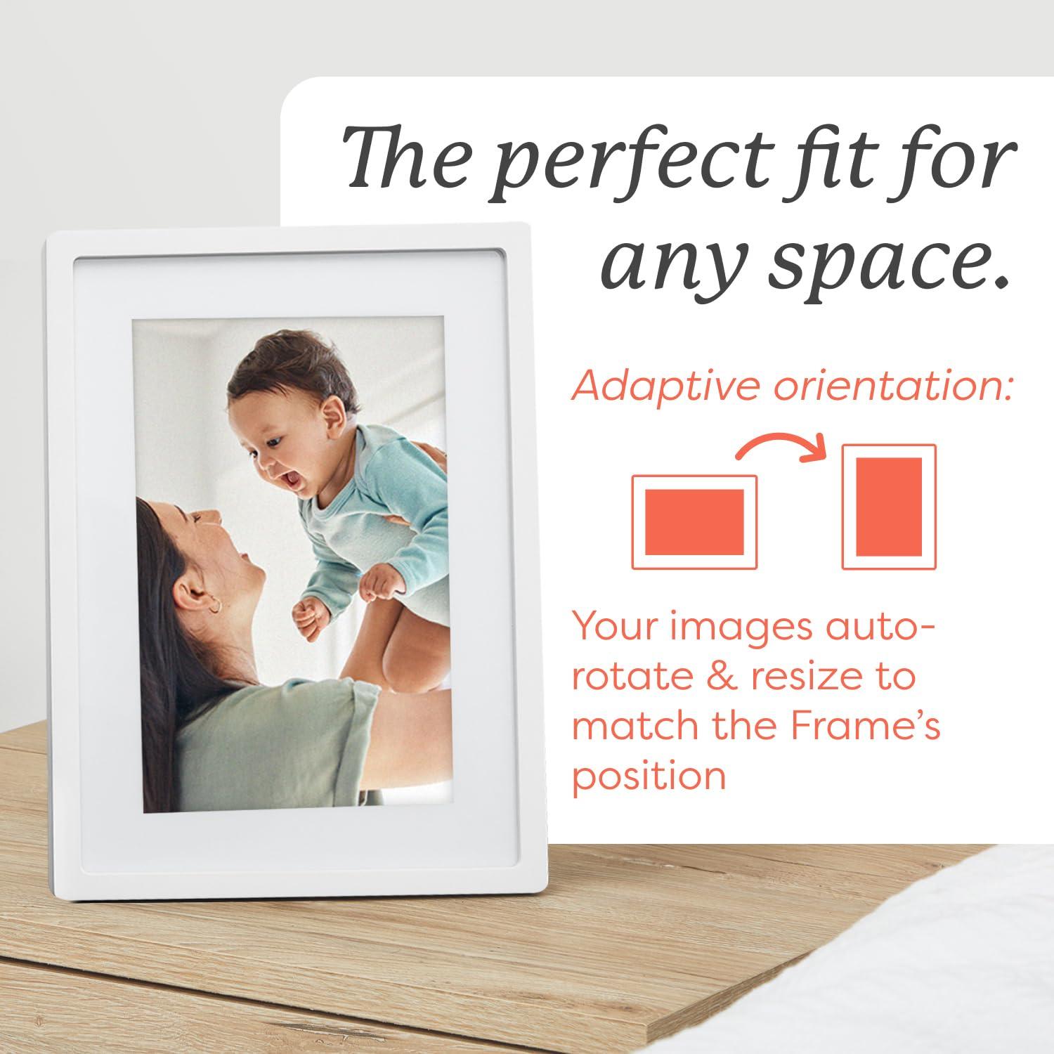 Skylight Skylight Digital Picture Frame - WiFi Enabled with Load from Phone Capability, Touch Screen Digital Photo Frame Display - Customizable Gift for Friends and Family - 10 Inch White