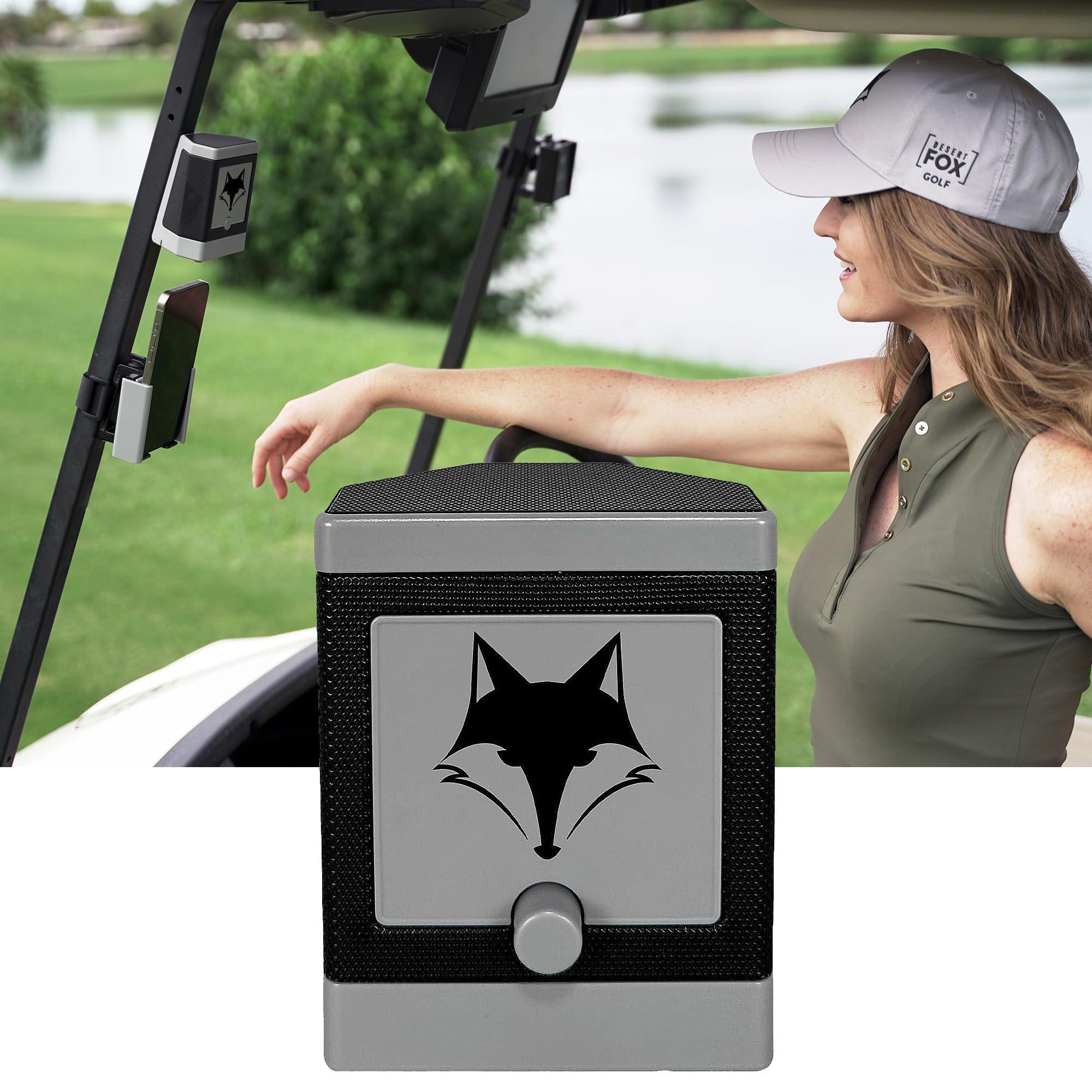 Desert Fox Desert Fox DJ-10 Wireless Golf Speaker - Bluetooth Speaker Built Specifically for Golf - Magnetic Attachment to Golf Cart (Gray)