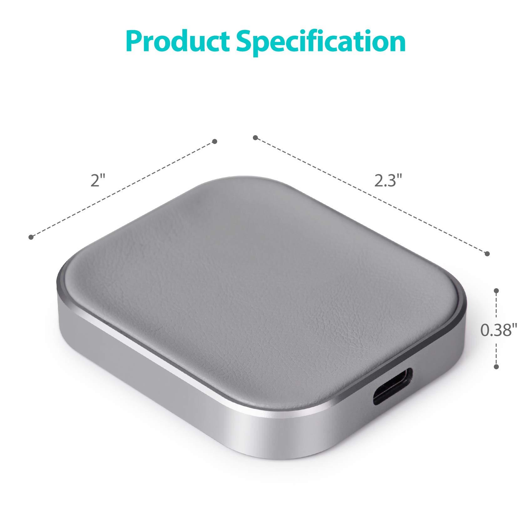 Miroddi Airpods Pro Charger, Wireless Charger for AirPods Pro 2, AirPods Pro 1, AirPods 4 (with ANC), AirPods 3, AirPods 2, AirPods Wireless Charging Station (No AirPods Included), Gray