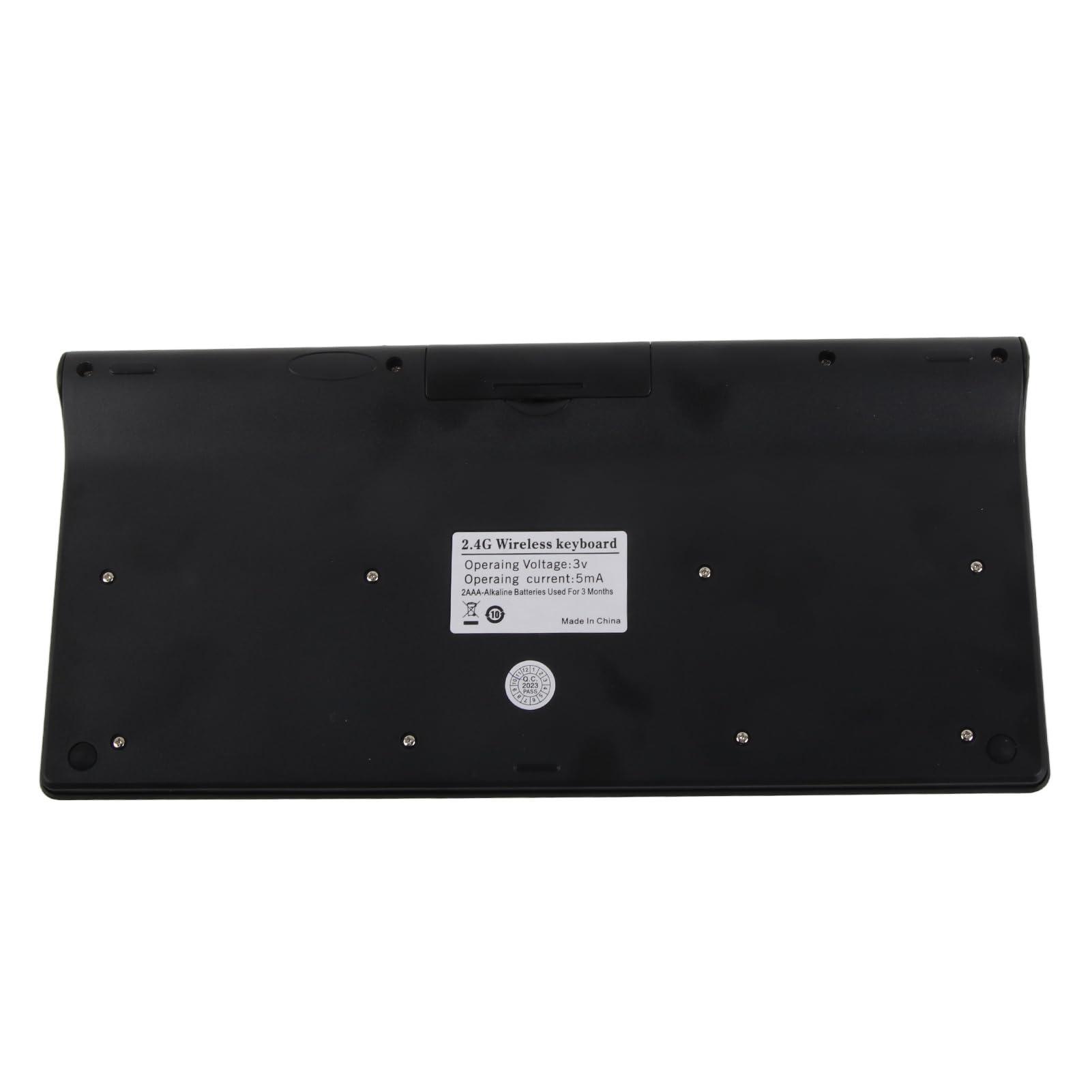 FOSA Keyboard Mouse Combo, Waterproof Keyboard and Mouse Set with LED Indicator for PC Laptop, Quiet and Ergonomic (black)