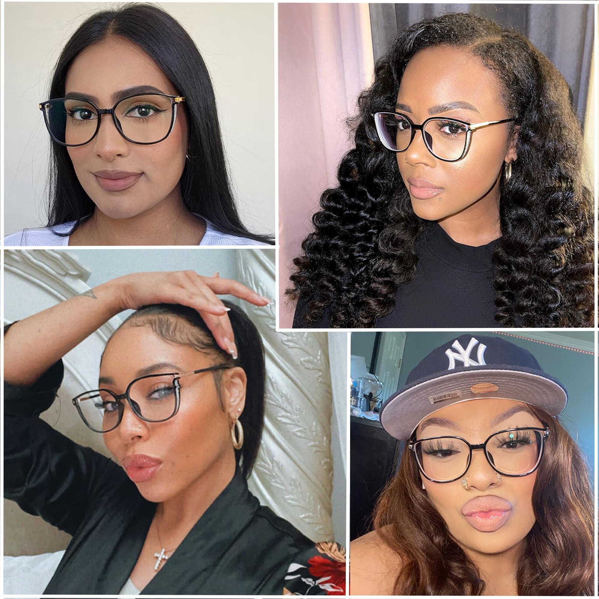 Zeelool Zeelool Blue Light Blocking Glasses, Cat Eye Glasses Frame for Women with Non-prescription Clear Lens Rodz ZTX548130-01 Black