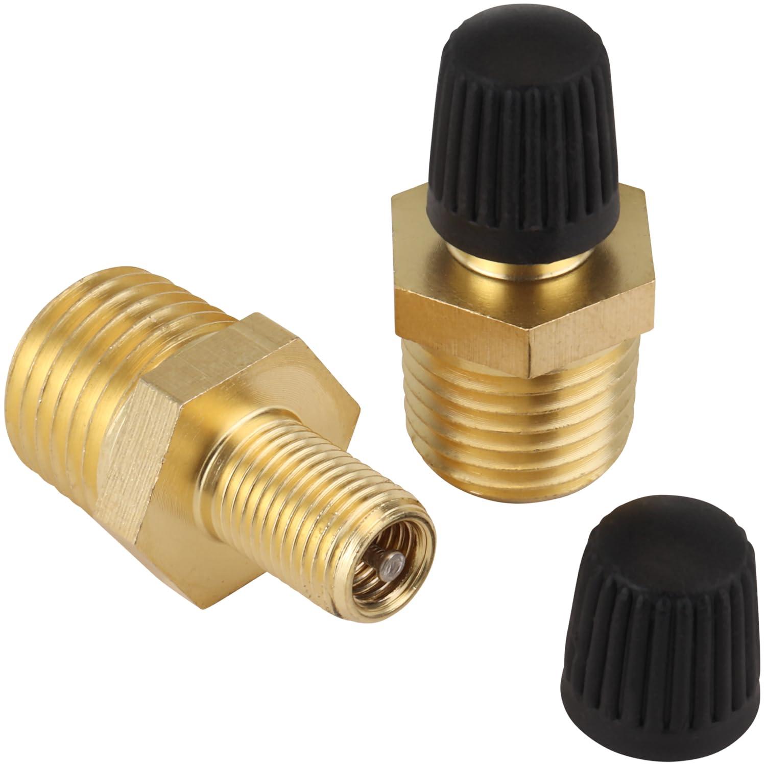 Milton Milton S-684-4 1/4\" MNPT Male Tank Valve, includes Protective Caps (Pack of 2)