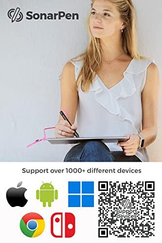 SonarPen SonarPen - Pressure Sensitive Smart Stylus Pen Bundle with SonarPen Pocket Carrier, Compatible with Apple iPad/iPhone/Android/Nintendo Switch/Chromebook (Purple)