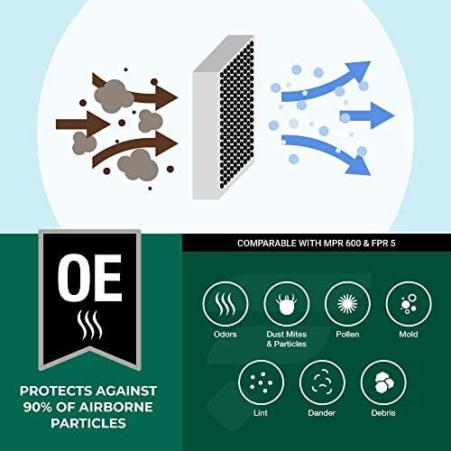 Filterbuy Filterbuy 14x18x1 Air Filter MERV 8 Odor Eliminator (4-Pack), Pleated HVAC AC Furnace Air Filters Replacement with Activated Carbon (Actual Size: 13.50 x 17.50 x 0.75 Inches)