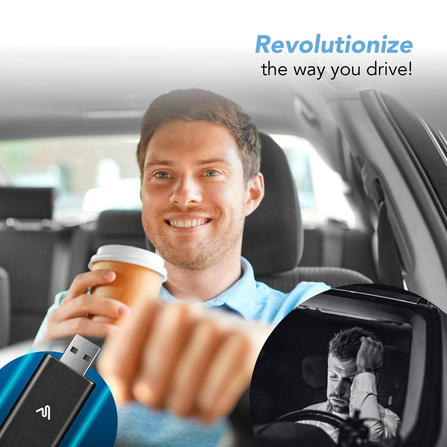 AutoSky Wireless CarPlay Adapter - Fastest 5Ghz - AutoSky - Plug and Play - USB-C and USB-A Cables - Wired CarPlay Required