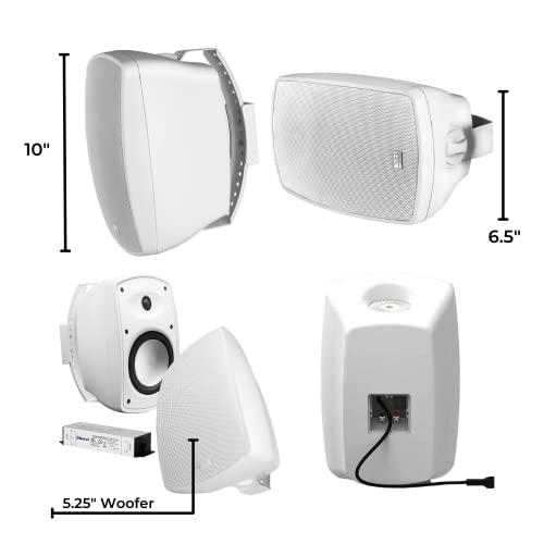 OSD Audio OSD Audio 5.25\" Wireless Bluetooth Outdoor Patio Speaker Architectural Stereo Pair White BTP525 Long Range
