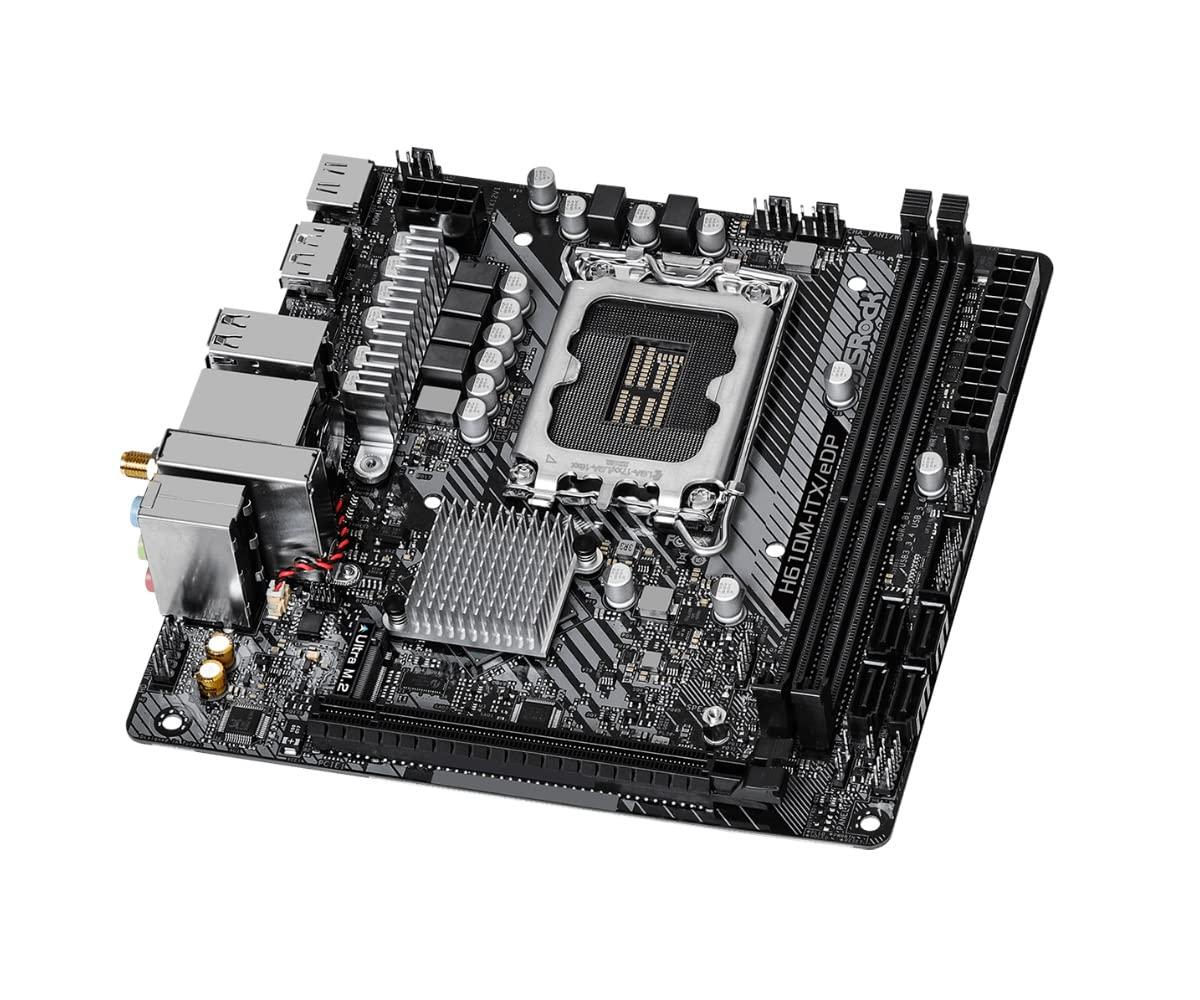 ASRock ASRock H610M-ITX/eDP Desktop Motherboard - Intel H610 Chipset - Socket LGA-1700 - Mini ITX