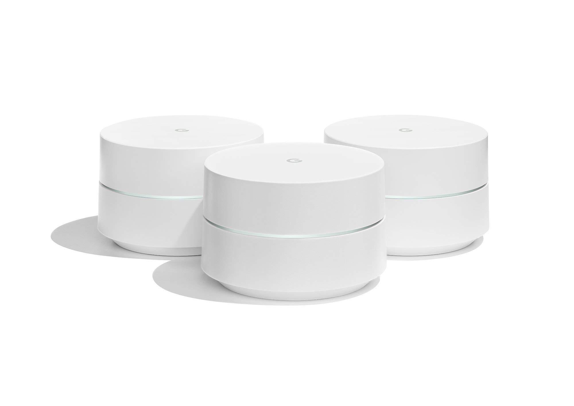 Google Google WiFi System, 3-Pack - Router Replacement for Whole Home Coverage (NLS-1304-25) (Renewed)
