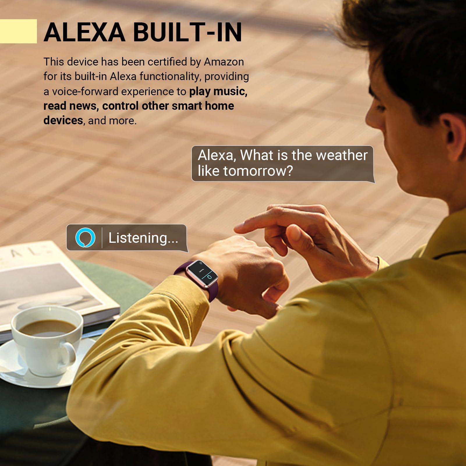 Quican Smartwatch for Women, Compatible with Android & iPhone, 1.8'' Fitness Tracker Watch with Alexa, Call & Notification Alerts, Heart Rate & Sleep Monitor, 120 Sports Modes, Waterproof Watch for Women