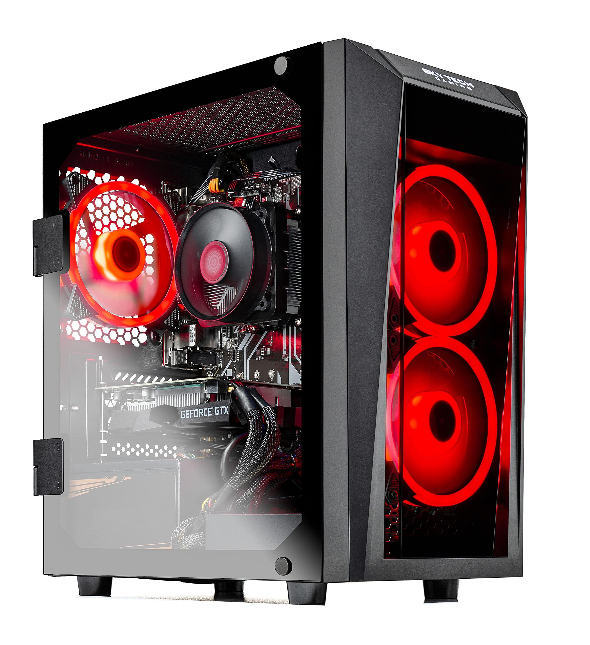 Skytech Gaming SkyTech Blaze II Gaming Computer PC Desktop - Ryzen 5 3600 6-Core 3.6GHz, GTX 1660 Super 6G, 500G SSD, 16GB DDR4 3200, RGB, AC WiFi, Windows 10 Home 64-bit