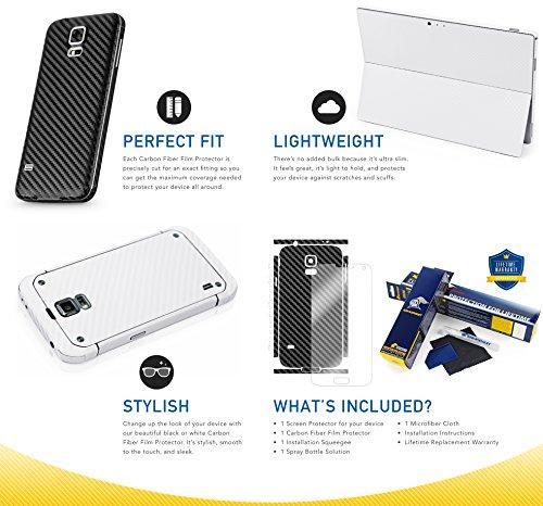 ArmorSuit ArmorSuit MilitaryShield White Carbon Fiber Skin Wrap Film + HD Clear Screen Protector for Samsung Galaxy Tab S 10.5 - Anti-Bubble Film