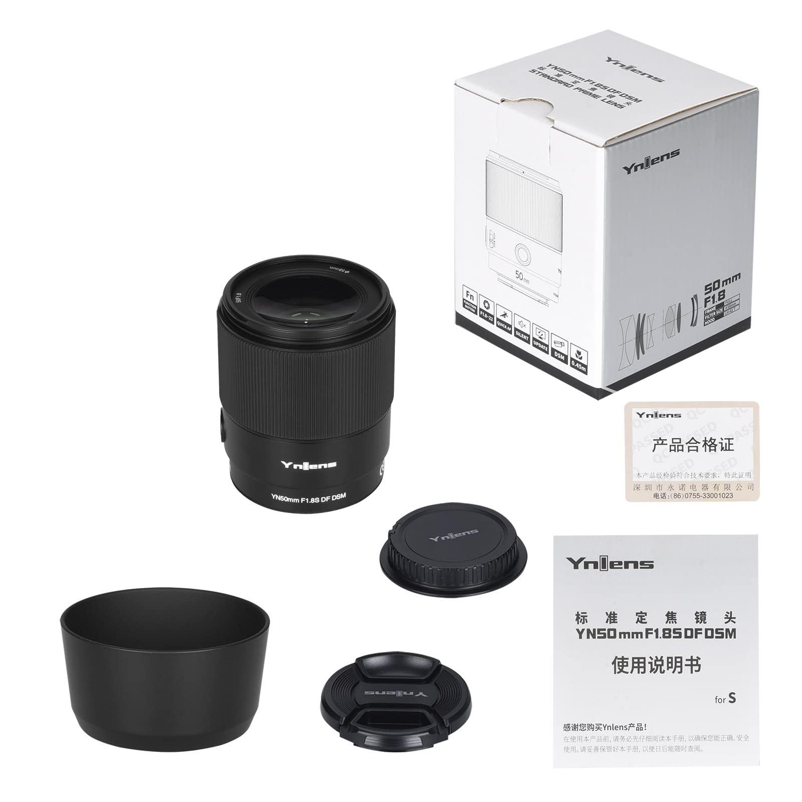 YONGNUO Yongnuo YN50MM F1.8S Lens for Sony E Mount, F1.8 Large Aperture Auto Focus, 50mm Full Frame Standard Prime Lens