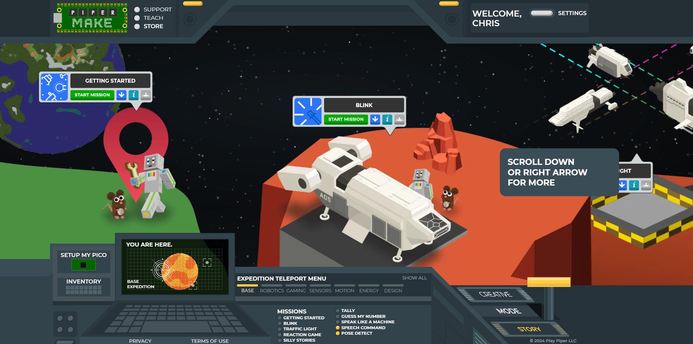 Piper Piper Make Base Station is The Base kit for All Piper Make Products, Includes Raspberry Pi Pico, breadboard, and Free Access to Piper Make Missions.